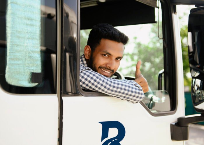 Portrait of a indian truck driver